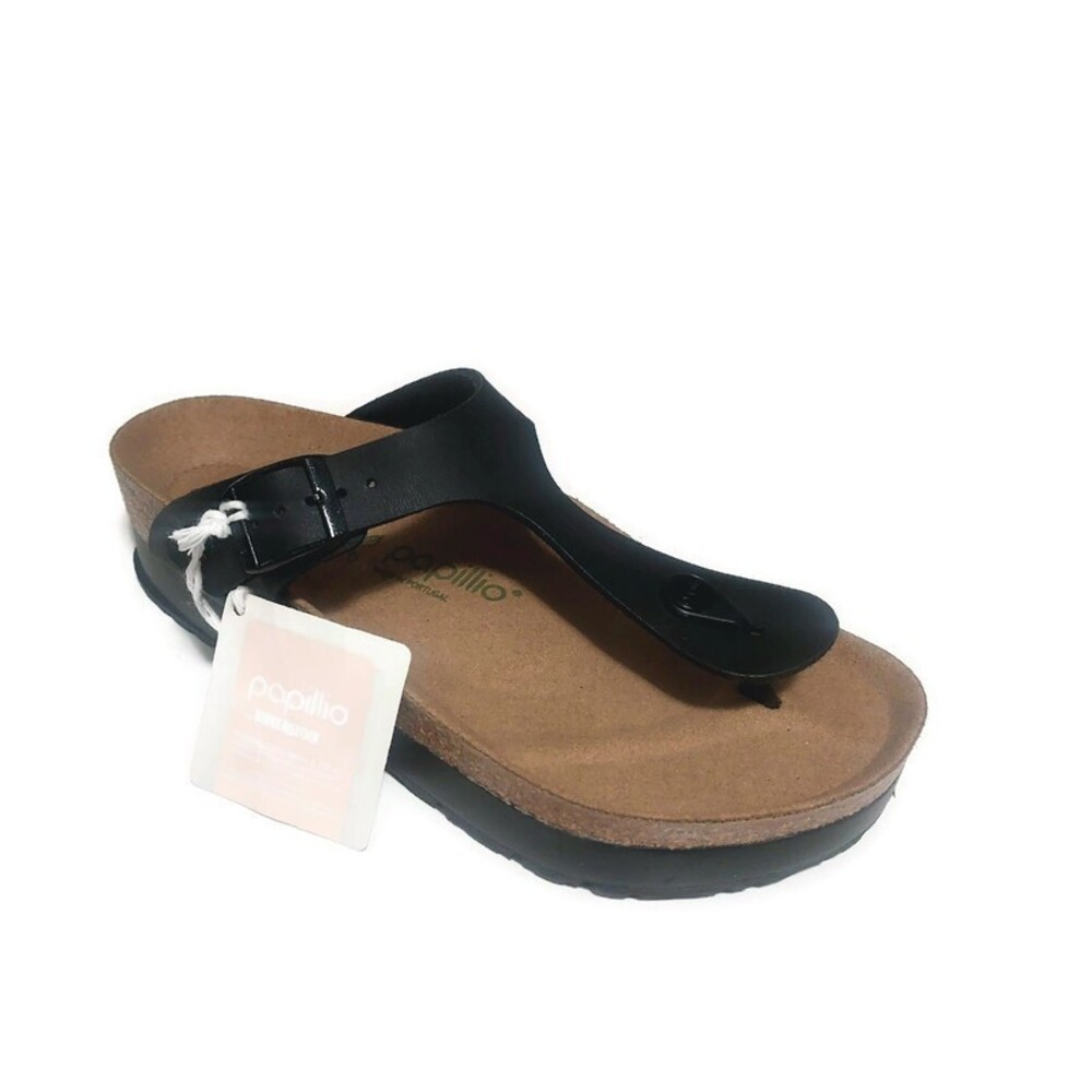 Birkenstock Papillio Gizeh Platform Vegan Sandals EU 41 Womens 10 Mens 8 Black